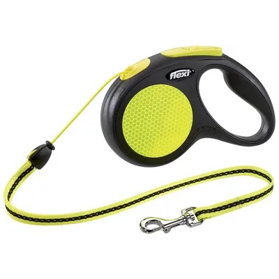 flexi Neon M - 5 м въже, до 20 кг - светлоотразителен