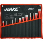 VERKE Комплект длета и пробойници в калъф 12 бр. 80115 (v87001)