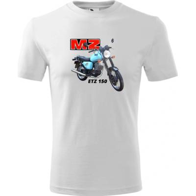 Tričko MZ ETZ 150 biela