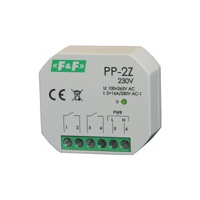 F&F Elektromagnetické relé 2Z 16A P/T - PP-2Z 230V
