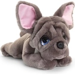 Keel Toys - Плюшено легнало куче - Френски булдог - 32 см