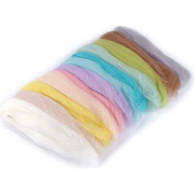 Pro Háčkování Ovčí rouno 50 g česané mix 3
