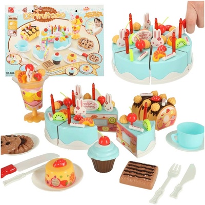 Delicious KX9746 narozeninová dort na krájení s průměrem 14 cm 75 dílů