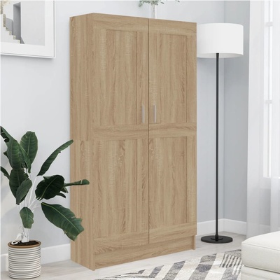 Greatstore Knihovna dub sonoma 82,5x30,5x150 cm dřevotříska
