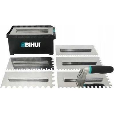 Bihui PTSJG8 - 6ks zubových hladítek a rukojeti v boxu, 280x115mm