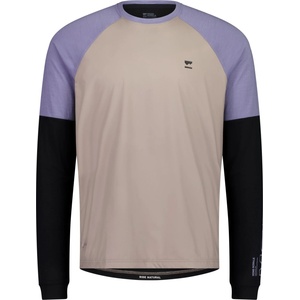 Mons Royale Фланелка с дълъг ръкав за колоездене Mons Royale Tarn Merino Bike Wind Jersey Cycling jersey - Cinder / Blue Granite / Black (056-3549-0512)