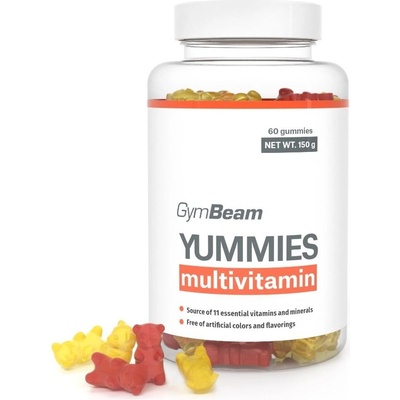 GymBeam Yummies Multivitamin orange lemon cherry 60 kaps
