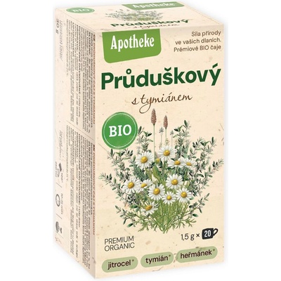 Apotheke Prieduškový čaj s tymiánom BIO 20 sáčkov