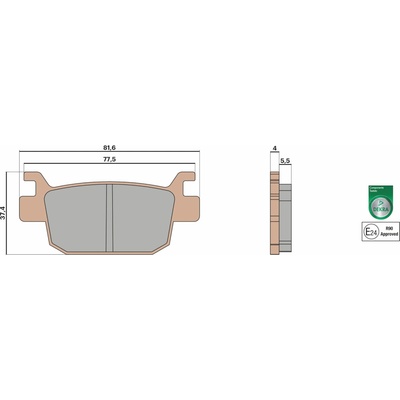 Brzdové destičky Malossi MHR Synt, Honda Forza /​ SH 125-150ccm 4T LC M6215016BS