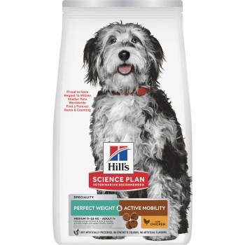 Hill's Science Plan Perfect Weight & Active Mobility pre stredné dospelé psy s kuracím 2 x 12 kg
