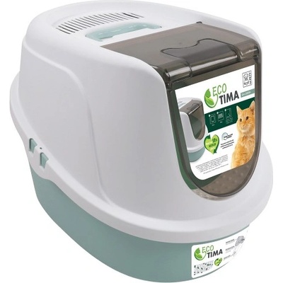 Mpets Tima Cat Litter Box - Eco Закрита котешка тоалетна Тима, M - 53 х 40 х 38 см - зелена, Белгия - 20117399