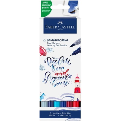 Faber-Castell Маркер Goldfaber A. Dual - Seaside, 6 броя (1010160296)