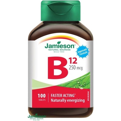Jamieson Vitamín B12 metylkobalamín 250 µg 100 tabliet