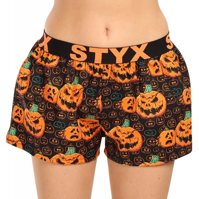 Styx Dámske trenky art športová guma Halloween tekvica (T1755)