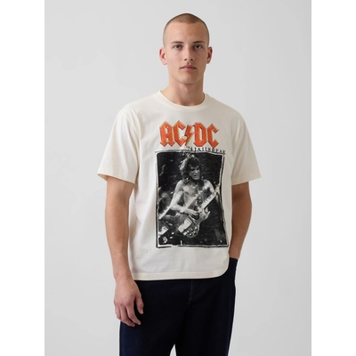 GAP tričko s potiskem AC/DC Unisex bílá