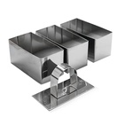 Horecano Cn-Иноксови правоъгълници 3-ка ГОЛЕМИ(ps387-2)(2741-7714)(12/6/4, 5см) (0198509)
