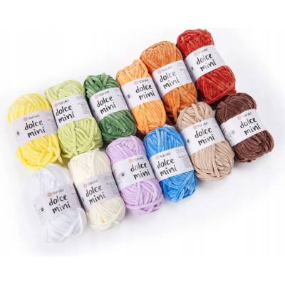 Súprava priadzí YarnArt DOLCE MINI 30g/32m, 12 klbiek, mix farieb A