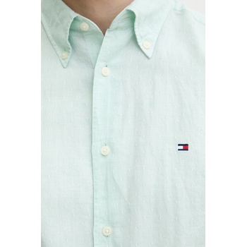 Tommy Hilfiger риза мъжки с добавен лен (MW0MW42453)