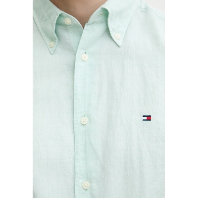 Tommy Hilfiger риза мъжки с добавен лен (MW0MW42453)