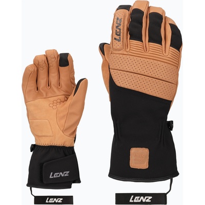Lenz Мъжки скиорски ръкавици Lenz Think About brown/black