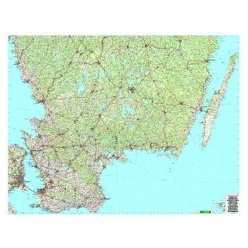 Jižní Švédsko Malmö 1:250 000 mapa FB