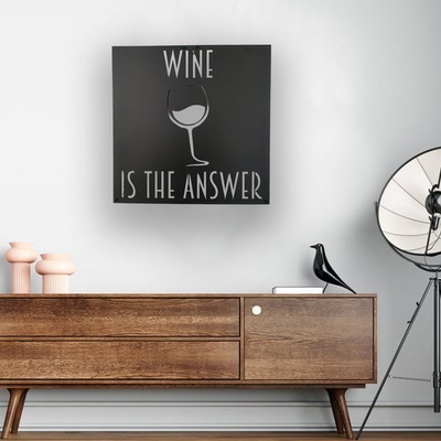 Decono Метална Декорация Wine is the Answer