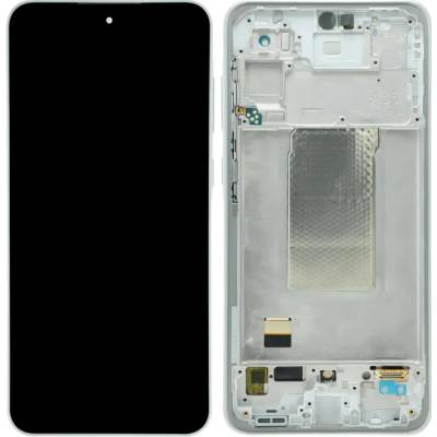 Displej Samsung Galaxy A36 5G (A366 / 2025) s rámem – Aftermarket Plus – bílý SAM2381