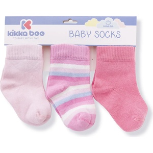 Kikkaboo Бебешки чорапи Kikkaboo - Stripes, Pink, 1-2 г (31110010042)