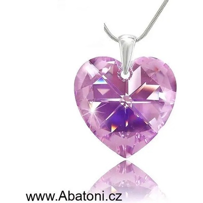 Swarovski Elements Stříbrný náhrdelník srdce, srdíčko 32079.3 – Zboží Dáma