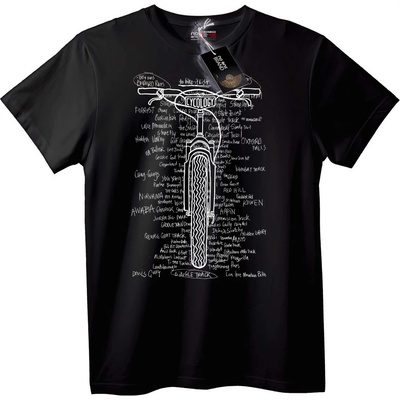 NOONEBRAND Тениска с Карта на Колоездене - 2XL, White