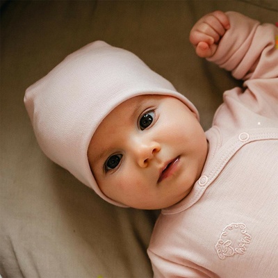 Eevi Merino baby čiapočka ružová