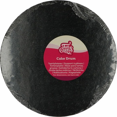 Podložka pod dort kulatá černá (Cake Drum) Ø 25 cm FunCakes