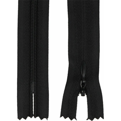 Zips špirálový skrytý 3 mm, 30 cm, nedeliteľný, jazdec dekoratívny - 332
