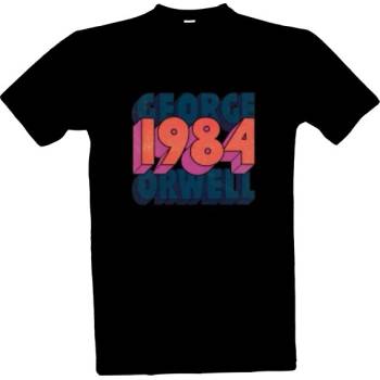 Tričko s potiskem 1984 orwell pánské Černá