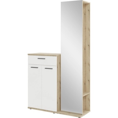 Sconto Predsieňová zostava GAMALA biela/dub evoke