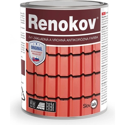 SLOVLAK Renokov antikorózna farba 2v1 farba na strechy 111 šedá 2,5 Kg