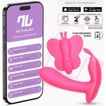 INTOYOU App Series Wingy Butterfly Vibrator with App Peach Red