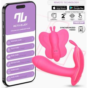 INTOYOU App Series Wingy Butterfly Vibrator with App Peach Red