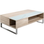 Actona Холна маса с повдигаща плоскост ENZO 110x60 cm бяла/дъб сонома (AO0151)