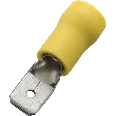 260426 Kolík plochý s PVC izolací 4 - 6 mm2, 6,3 x 0,8 žlutá, Haupa