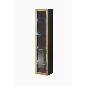 Cama meble Cama витрина VIGO '180' 180/40/30 черно/вотан дъб (VIGOWIT180 CZ/W)