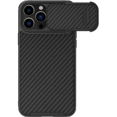 Nillkin Кейс с протектор за камера Nillkin Synthetic Fiber S за iPhone 14 Pro, 6.1", 2022, черен (6902048249783)