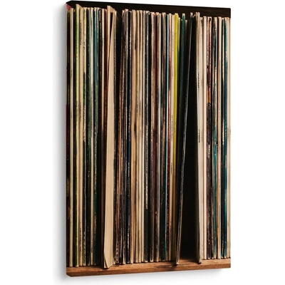 Obraz sbírka starých LP desek - 40x60