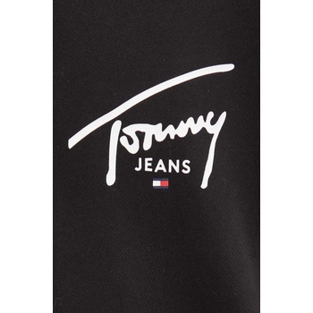 Tommy Hilfiger Памучен суичър Tommy Jeans в черно с качулка с принт DM0DM19229 (DM0DM19229)