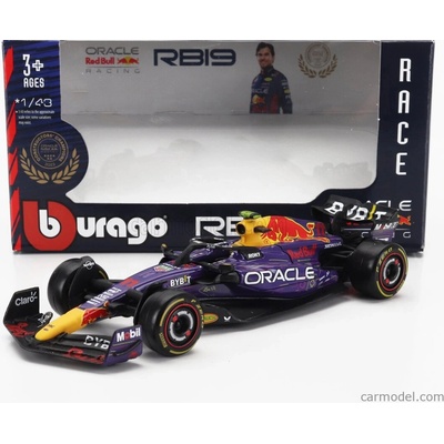 Bburago Red bull F1 Rb19 Team Oracle Red Bull Racing N 11 Las Vegas Usa Gp 2023 Sergio Perez Fialová Žlutá Červená 1:43