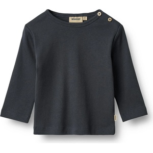 WHEAT Детска блуза с дълъг ръкав WHEAT Kid's Rib T-Shirt L/S Milo Longsleeve - Navy - размер 50 (EU) (704-4607-0211)