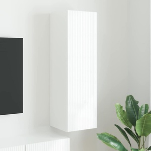 vidaXL TV стенен шкаф 30 x 31 x 100 см Бяло Инженерна дървесина (892309)