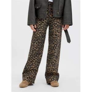 JJXX Дънки JJXX Women's Tokyo Leopard Wide Leg Jeans - Cornstalk Leo