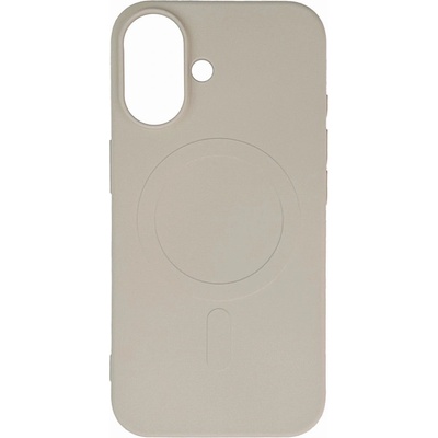 HQWear Течен силиконов кейс с MagSafe за iPhone 16e - бежов (5907769374746)