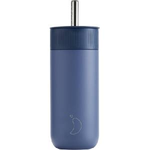 Chilly's Bottles Series 2 Термо чаша със сламка 500 мл, тъмносин (C500S2SWWBLU)
